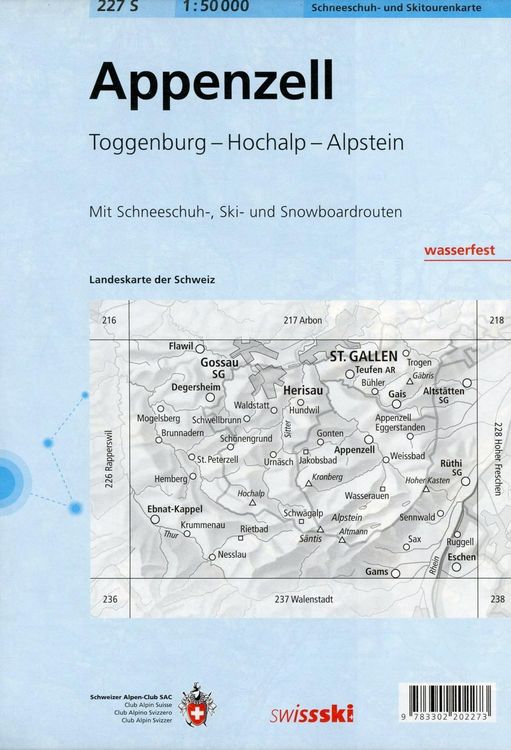 Produktbild: Swisstopo 1 : 50 000 Appenzell Ski