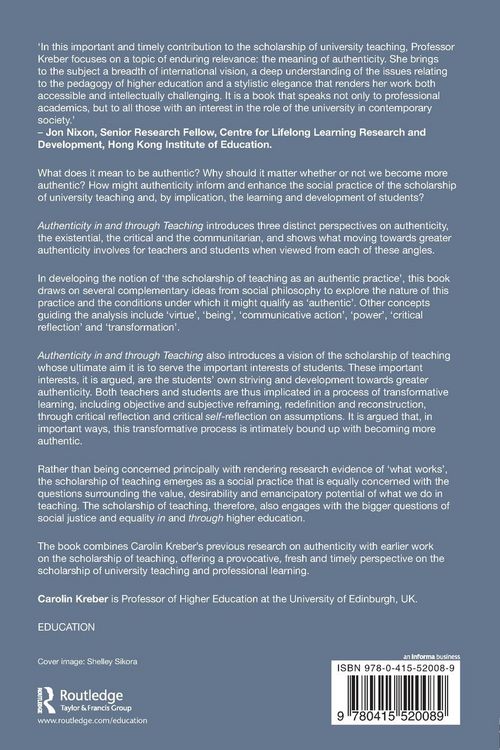 Produktbild: Authenticity in and through Teaching in Higher Education