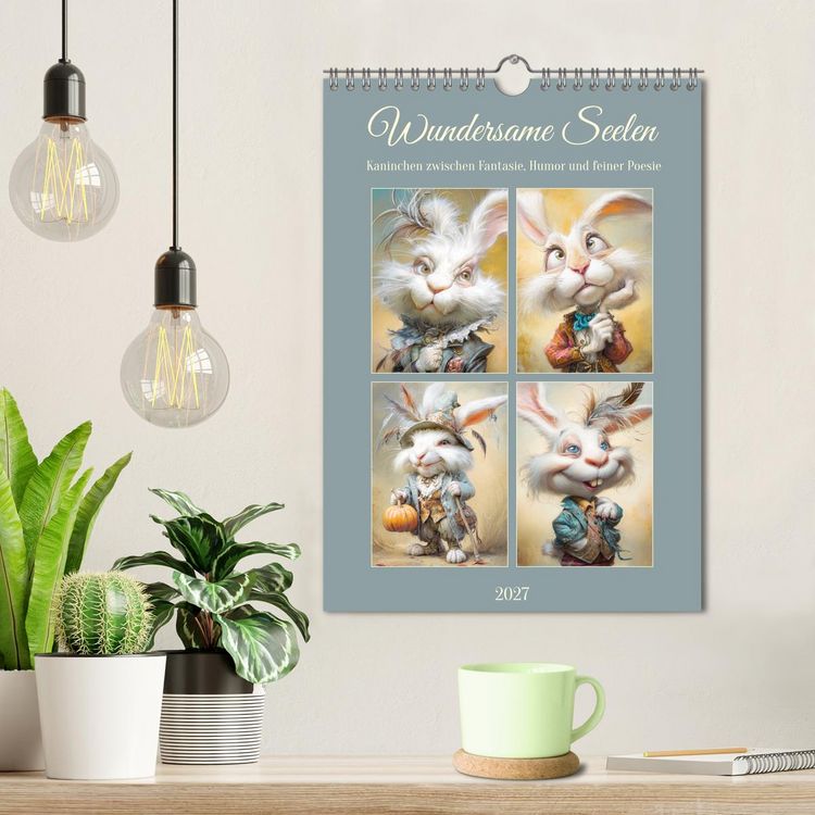 Produktbild: Wundersame Seelen. Kaninchen zwischen Fantasie, Humor und feiner Poesie (Wandkalender 2027 DIN A4 hoch), CALVENDO Monatskalender