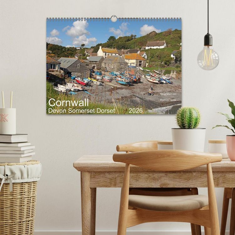 Produktbild: Cornwall - Devon Somerset Dorset (Wandkalender 2026 DIN A3 quer), CALVENDO Monatskalender