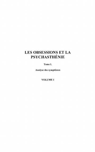 Produktbild: Les obsessions et la psychasthenie