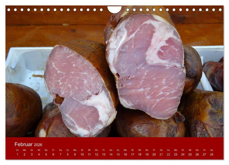 Produktbild: Schinken und Wurst (Wandkalender 2026 DIN A4 quer), CALVENDO Monatskalender