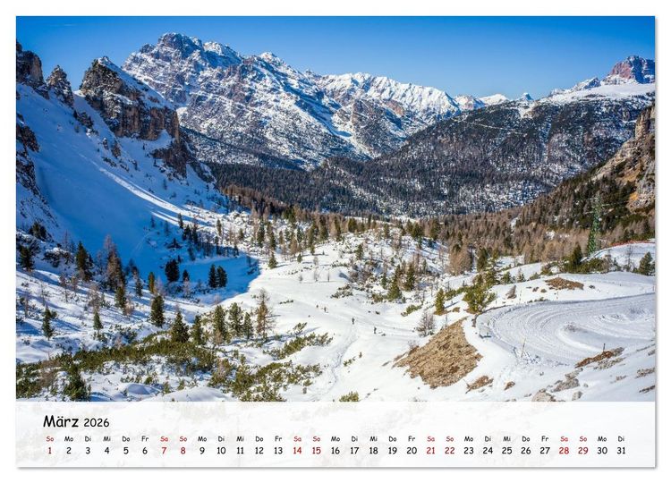 Produktbild: Drei Zinnen-Wanderung: Vom Misurinasee bis nach oben zum Rienzplateau (Wandkalender 2026 DIN A2 quer), CALVENDO Monatskalender