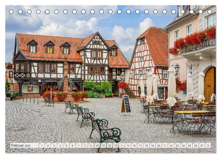 Produktbild: Michelstadt Impressionen (Tischkalender 2026 DIN A5 quer), CALVENDO Monatskalender