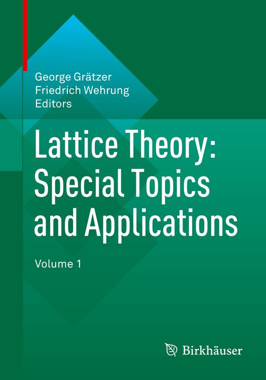Produktbild: Lattice Theory: Special Topics and Applications