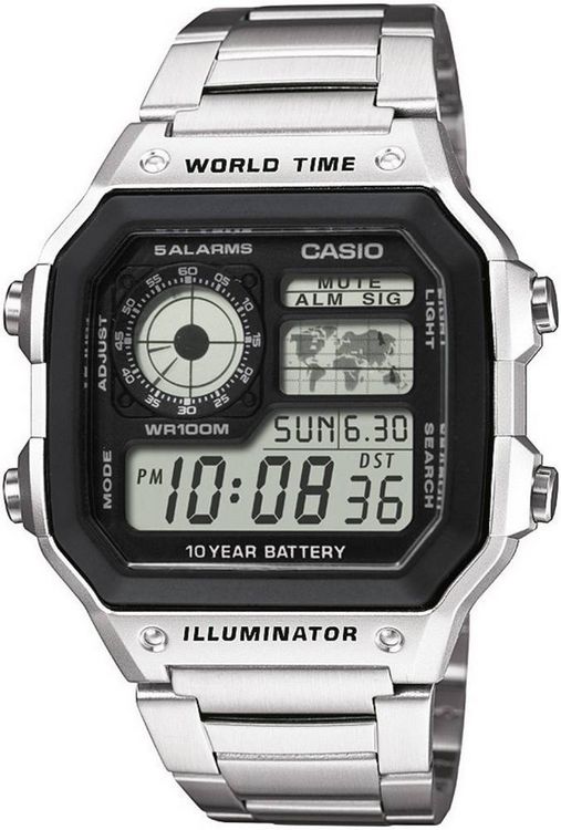 Produktbild: Casio Quarz Armbanduhr AE-1200WHD-1AVEF (B x H x T) 42.1 x 45 x 12.5 mm Geh&auml;usematerial=Harz Material (Armband)=Edelstahl