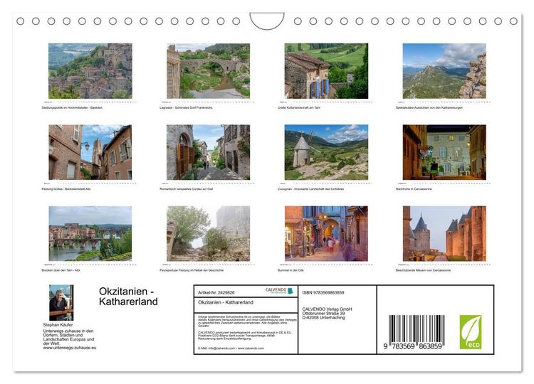 Produktbild: Okzitanien - Katharerland (Wandkalender 2027 DIN A4 quer), CALVENDO Monatskalender