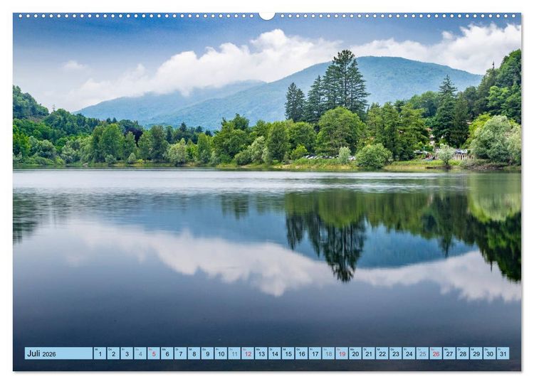 Produktbild: Italiens romantische Seen (hochwertiger Premium Wandkalender 2026 DIN A2 quer), Kunstdruck in Hochglanz