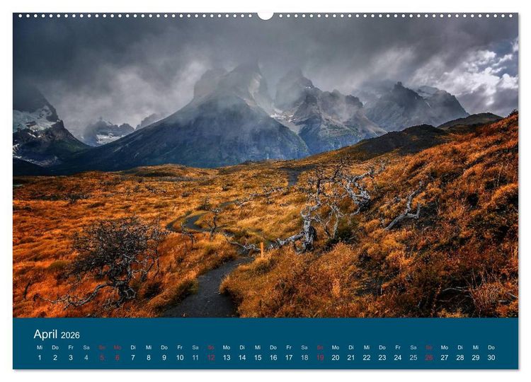 Produktbild: Farbenfrohes Patagonien (hochwertiger Premium Wandkalender 2026 DIN A2 quer), Kunstdruck in Hochglanz
