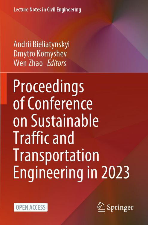 Produktbild: Proceedings of Conference on Sustainable Traffic and Transportation Engineering in 2023