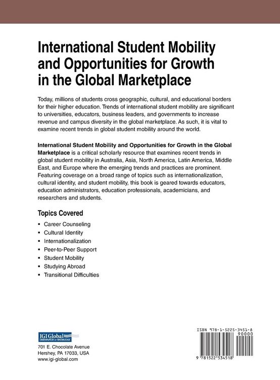 Produktbild: International Student Mobility and Opportunities for Growth in the Global Marketplace