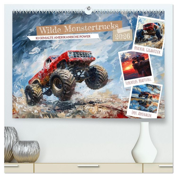 Produktbild: Wilde Monstertrucks (hochwertiger Premium Wandkalender 2026 DIN A2 quer), Kunstdruck in Hochglanz
