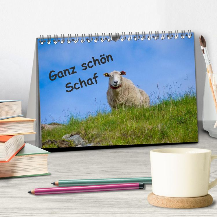Produktbild: Ganz sch&ouml;n Schaf (Tischkalender 2026 DIN A5 quer), CALVENDO Monatskalender