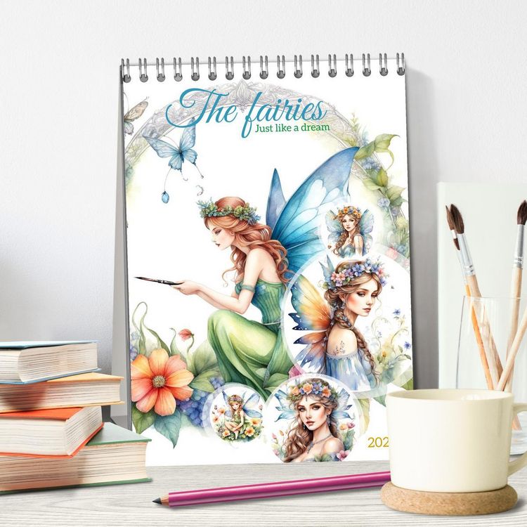 Produktbild: The fairies (Desk Calendar 2026 DIN A5 portrait), CALVENDO 12 Month DeskCalendar