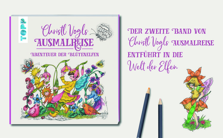 Produktbild: Christl Vogls Ausmalreise - Abenteuer der Bl&uuml;tenelfen