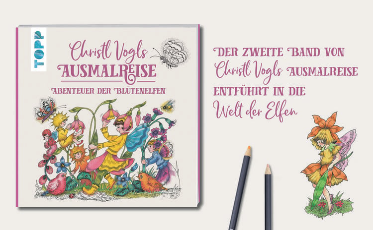 Produktbild: Christl Vogls Ausmalreise - Abenteuer der Bl&uuml;tenelfen
