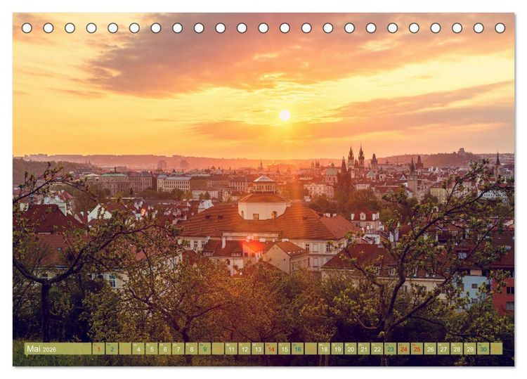 Produktbild: Aussichten auf Prag (Tischkalender 2026 DIN A5 quer), CALVENDO Monatskalender