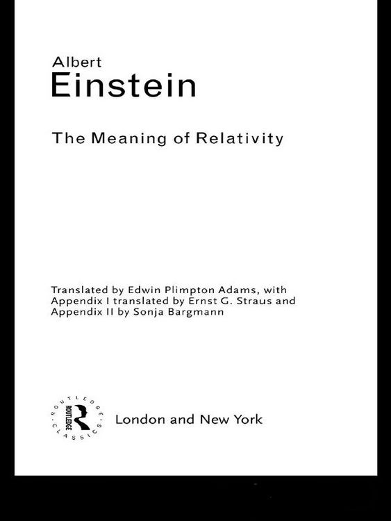 Produktbild: The Meaning of Relativity