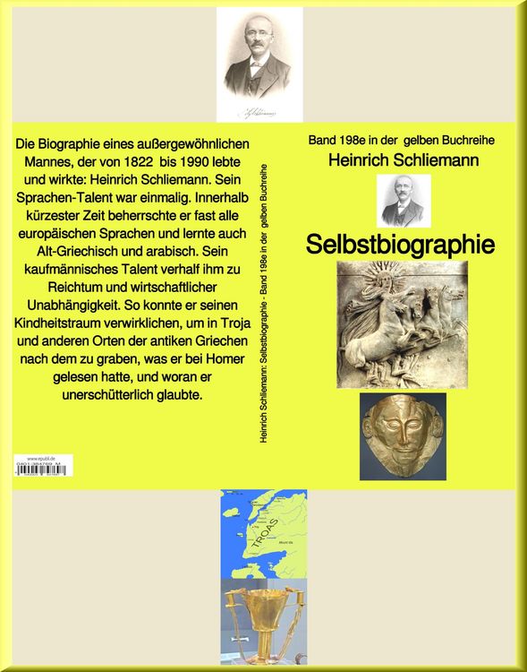 Produktbild: Heinrich Schliemann: Selbstbiographie - Band 198e in der gelben Buchreihe - bei J&uuml;rgen Ruszkowski