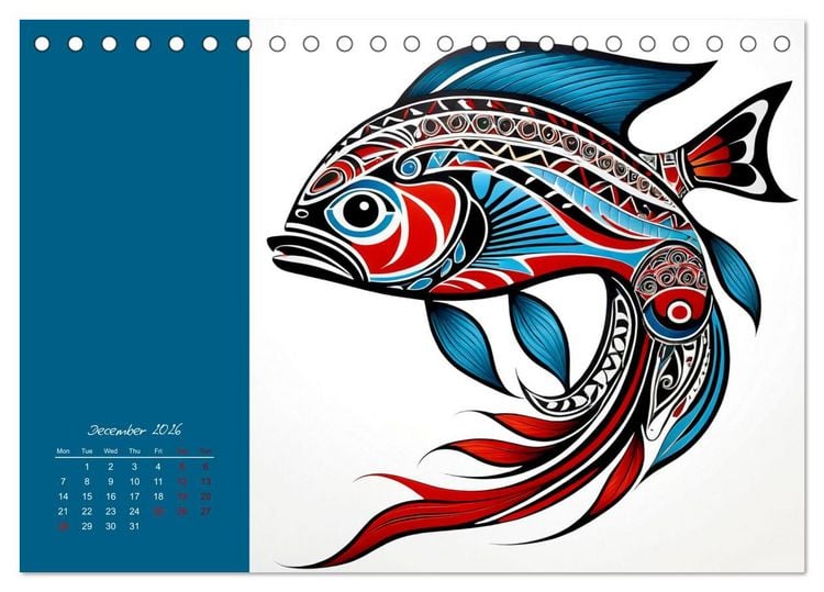Produktbild: Tribal animals (Desk Calendar 2026 DIN A5 landscape), CALVENDO 12 Month DeskCalendar