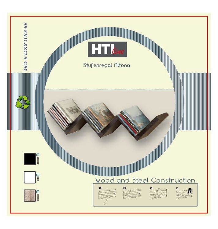 Produktbild: HTI-Living Stufenregal Altona Stufenregal Altona