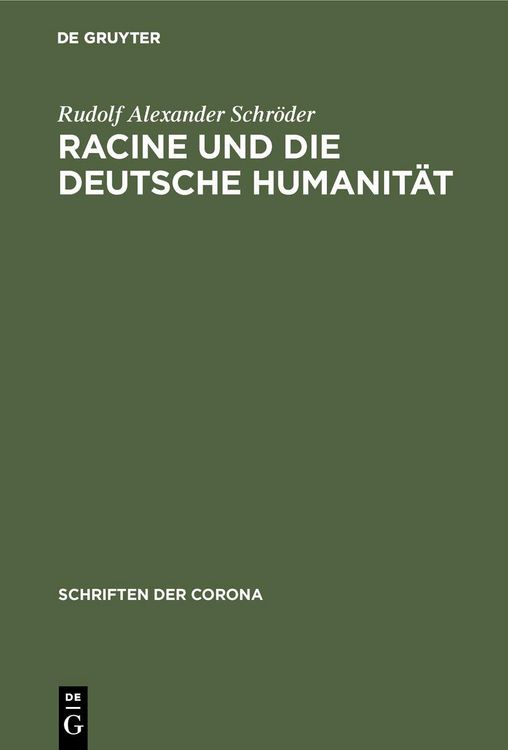 Produktbild: Racine und die deutsche Humanit&auml;t