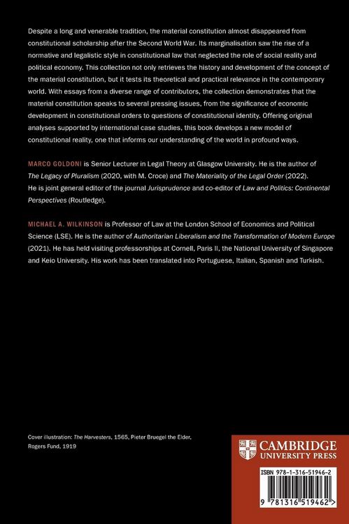 Produktbild: The Cambridge Handbook on the Material Constitution