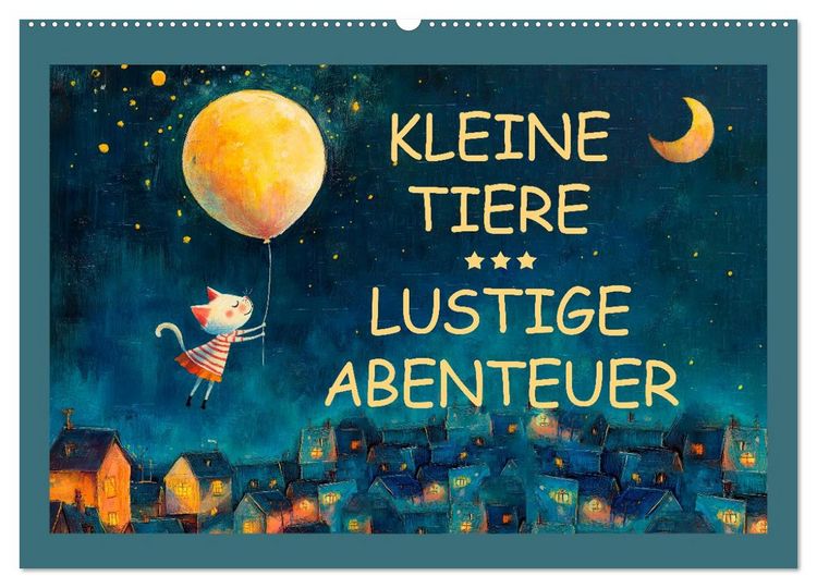 Produktbild: Kleine Tiere - Lustige Abenteuer (Wandkalender 2026 DIN A2 quer), CALVENDO Monatskalender