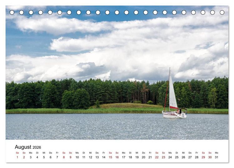 Produktbild: Masuren 2026 - Land der 1000 Seen (Tischkalender 2026 DIN A5 quer), CALVENDO Monatskalender