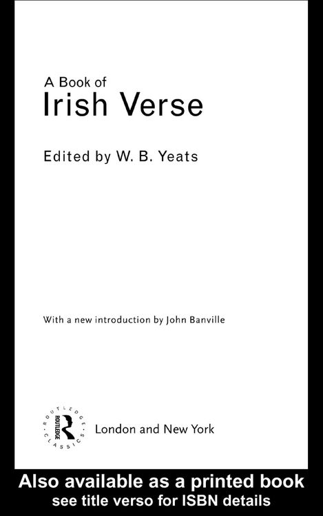 Produktbild: A Book of Irish Verse