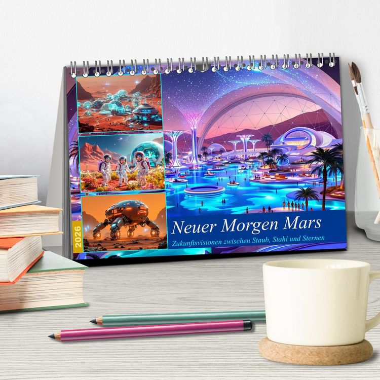 Produktbild: Neuer Morgen Mars (Tischkalender 2026 DIN A5 quer), CALVENDO Monatskalender