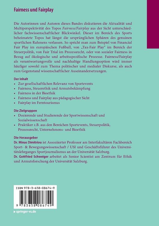 Produktbild: Fairness und Fairplay