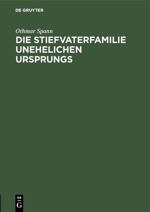 Produktbild: Die Stiefvaterfamilie unehelichen Ursprungs