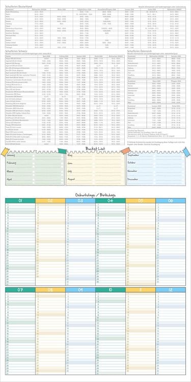 Produktbild: Familienplaner Deluxe 2026 - Broschürenkalender 30x30 cm (30x60 geöffnet) - Kalender mit Platz für Notizen - 5 Spalten - Bildkalender - Wandkalender