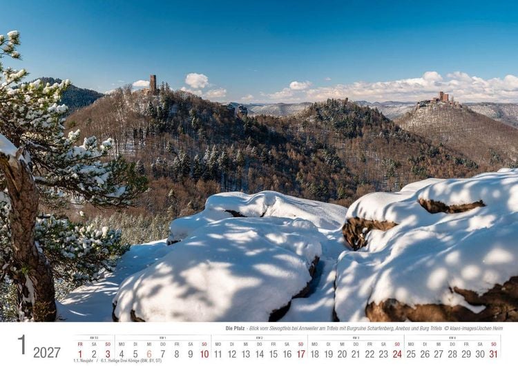 Produktbild: Die Pfalz 2027 Bildkalender A3 Spiralbindung