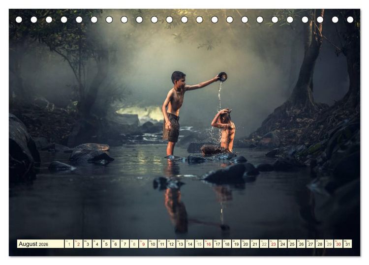 Produktbild: Magisches Asien. Menschen und Natur (Tischkalender 2026 DIN A5 quer), CALVENDO Monatskalender
