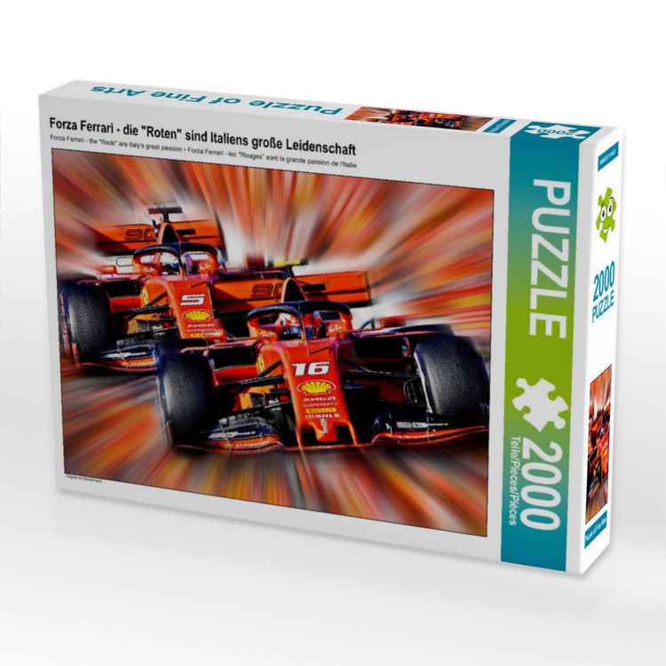 Produktbild: CALVENDO Puzzle Forza Ferrari - die "Roten" sind Italiens gro&szlig;e Leidenschaft | 2000 Teile Lege-Gr&ouml;&szlig;e 90x67cm Foto-Puzzle f&uuml;r gl&uuml;ckliche Stunden