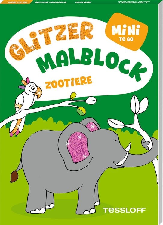 Produktbild: Mini Glitzer Malblock to go. Zootiere