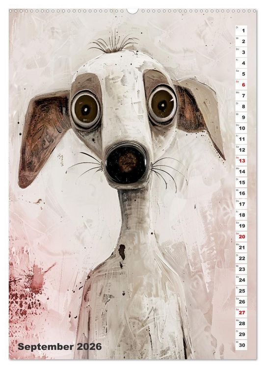 Produktbild: Hund mit Pfiff (Wandkalender 2026 DIN A2 hoch), CALVENDO Monatskalender