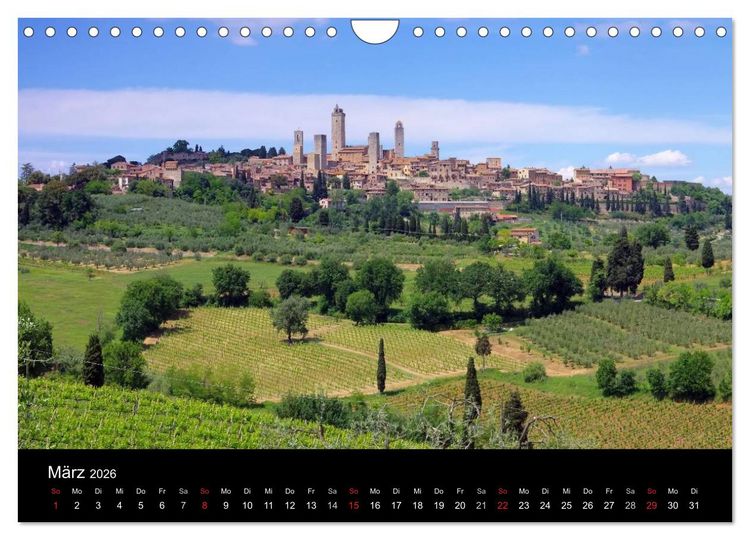 Produktbild: Toskana &ndash; Traumlandschaft in Italien (Wandkalender 2026 DIN A4 quer), CALVENDO Monatskalender