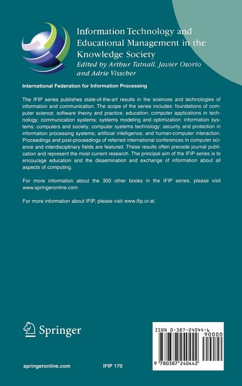 Produktbild: Information Technology and Educational Management in the Knowledge Society
