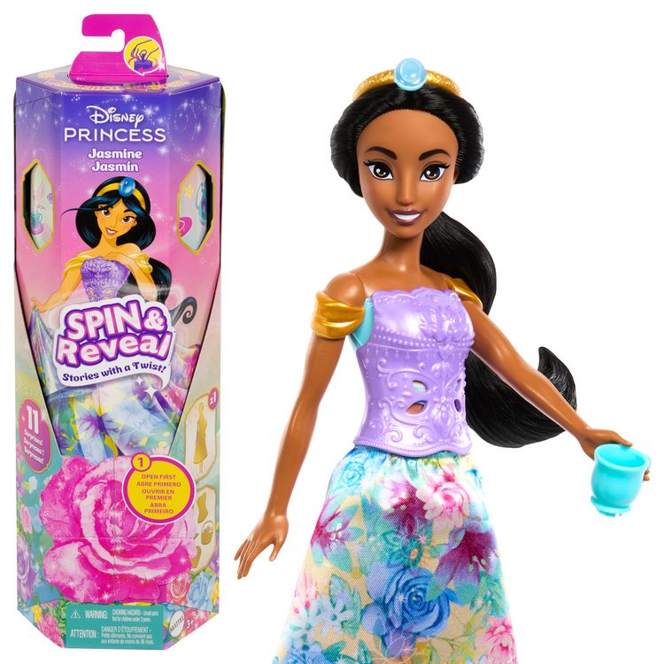 Produktbild: Disney Prinzessin Spin & Reveal Jasmine Puppe
