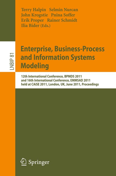 Produktbild: Enterprise, Business-Process and Information Systems Modeling