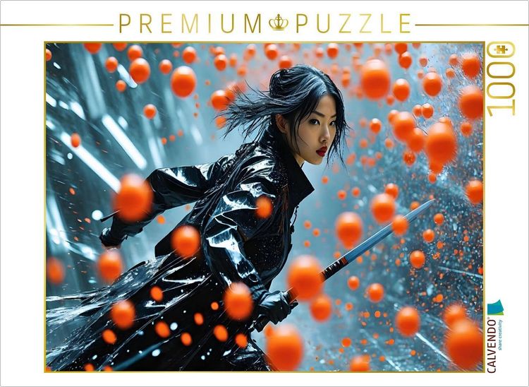 Produktbild: CALVENDO Puzzle K&auml;mpferin im Bann der Cyberwelt | 1000 Teile Lege-Gr&ouml;&szlig;e 64x48cm Foto-Puzzle f&uuml;r gl&uuml;ckliche Stunden