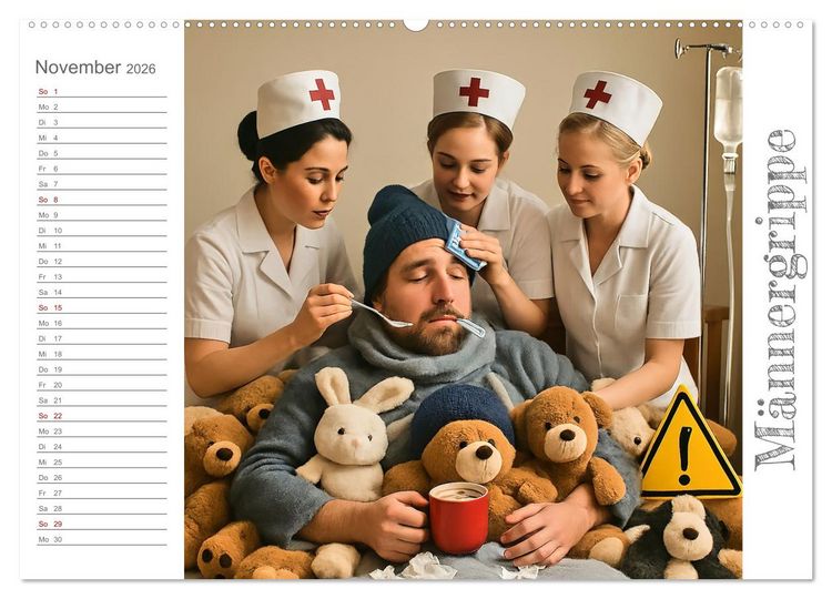 Produktbild: M&auml;nneralarm - Ein Jahr voller herrlicher M&auml;nnlichkeit (Wandkalender 2026 DIN A2 quer), CALVENDO Monatskalender