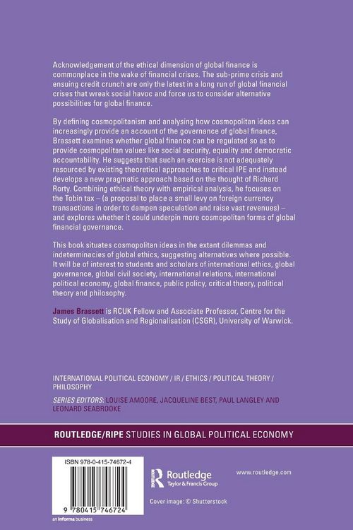 Produktbild: Cosmopolitanism and Global Financial Reform