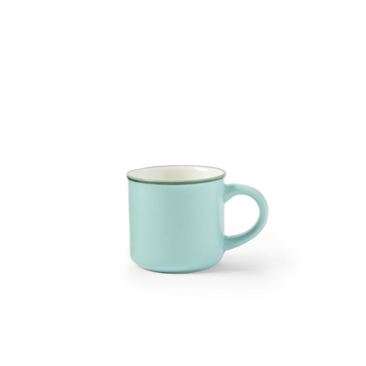 Espressotasse Emaillelook "Hellblau"