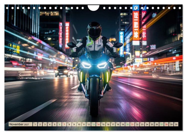 Produktbild: E-Motorrad-Biker (Wandkalender 2027 DIN A4 quer), CALVENDO Monatskalender