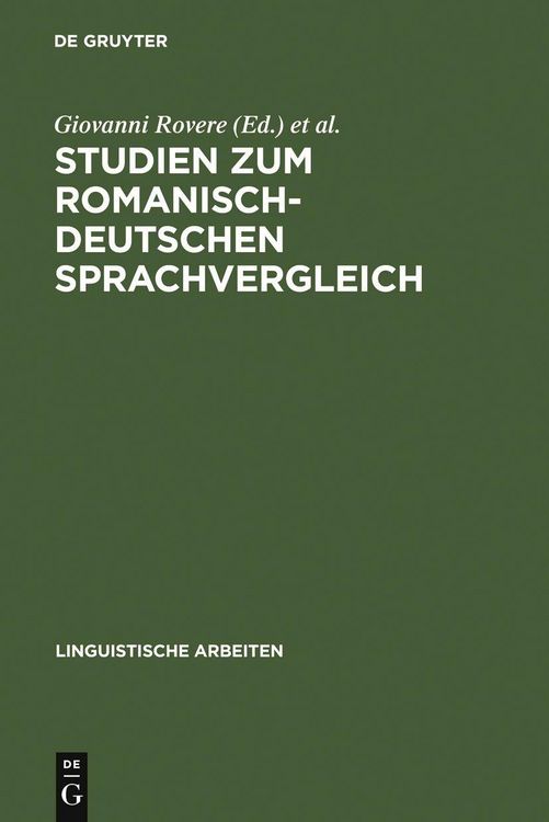 Produktbild: Studien zum romanisch-deutschen Sprachvergleich