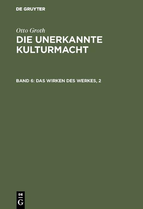 Produktbild: Das Wirken des Werkes, 2